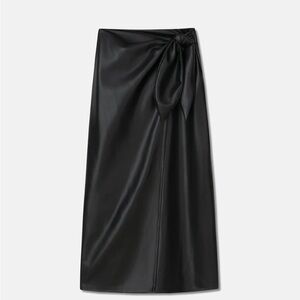 Nanushka AMAS Black Vegan Leather Skirt, size S